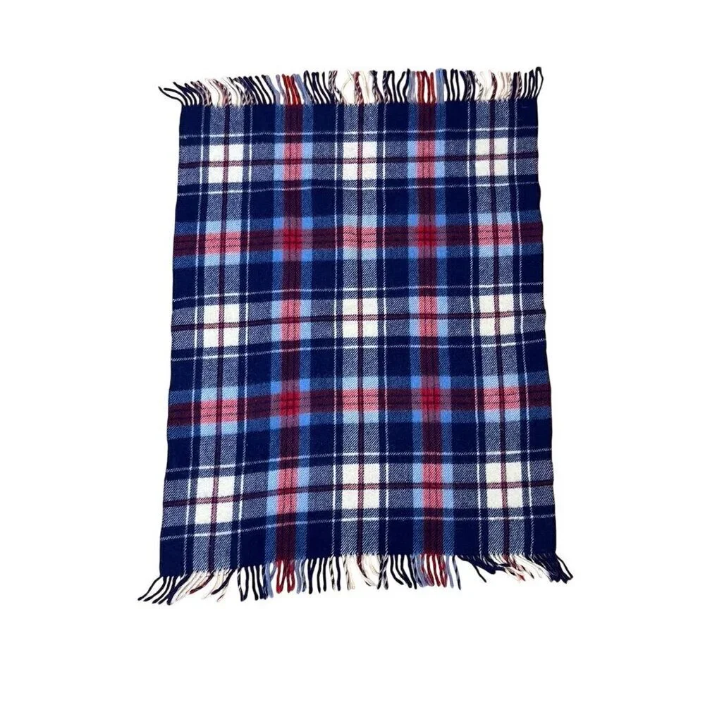 Vintage Carldyke Wool Tartan Fringe Blanket Plaid Scottish Cozy Cabin Rustic‎